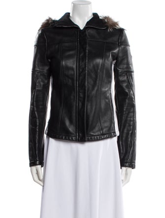 Post Card Leather Biker Jacket