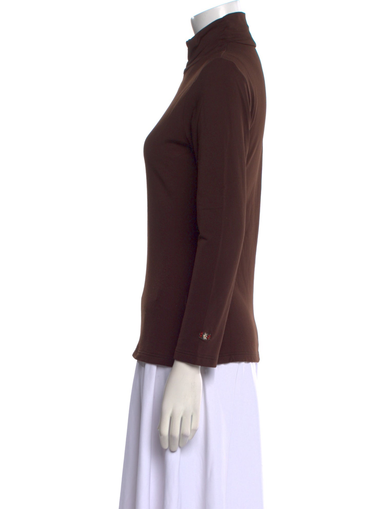 Post Card Mock Neck Three-Quarter Sleeve Sweatshirt