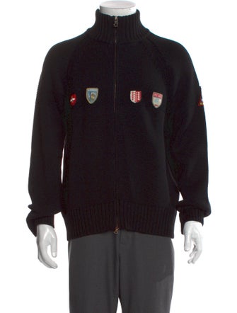 Post Card Virgin Wool Graphic Print Cardigan