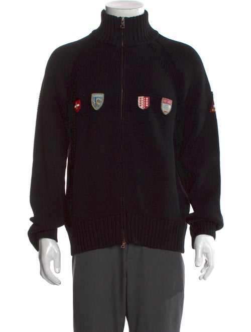 Post Card Virgin Wool Graphic Print Cardigan