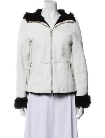 Post Card Lamb Leather Faux Fur Jacket