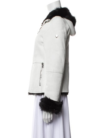 Post Card Lamb Leather Faux Fur Jacket