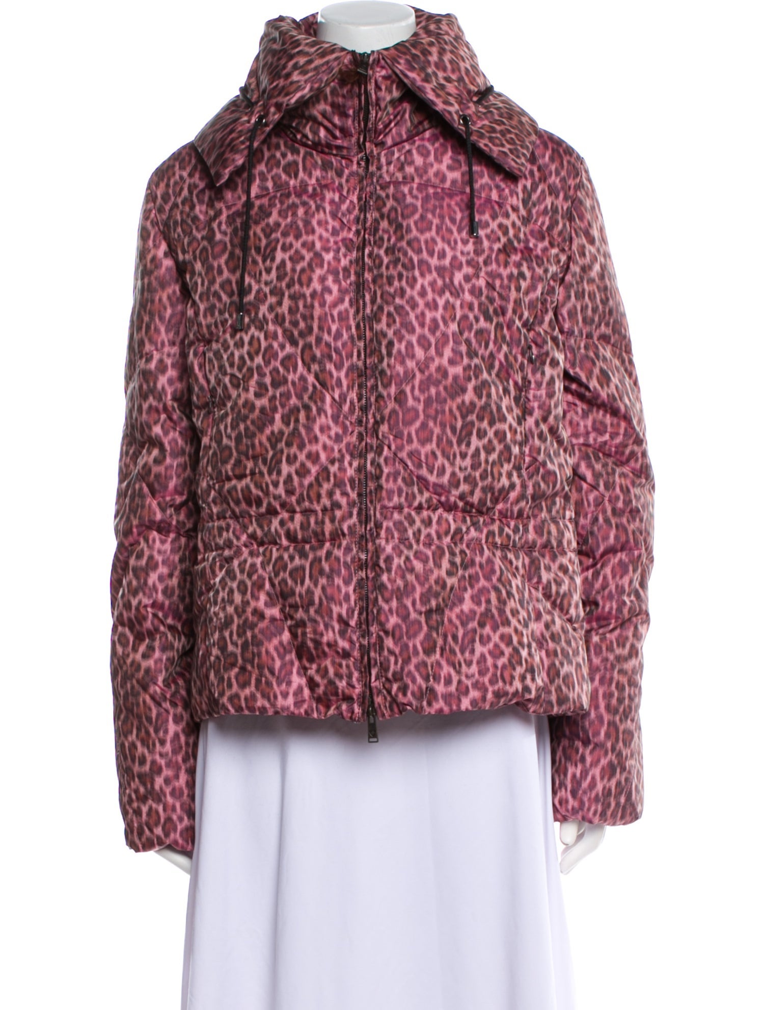 Post Card Tweed Pattern Down Jacket