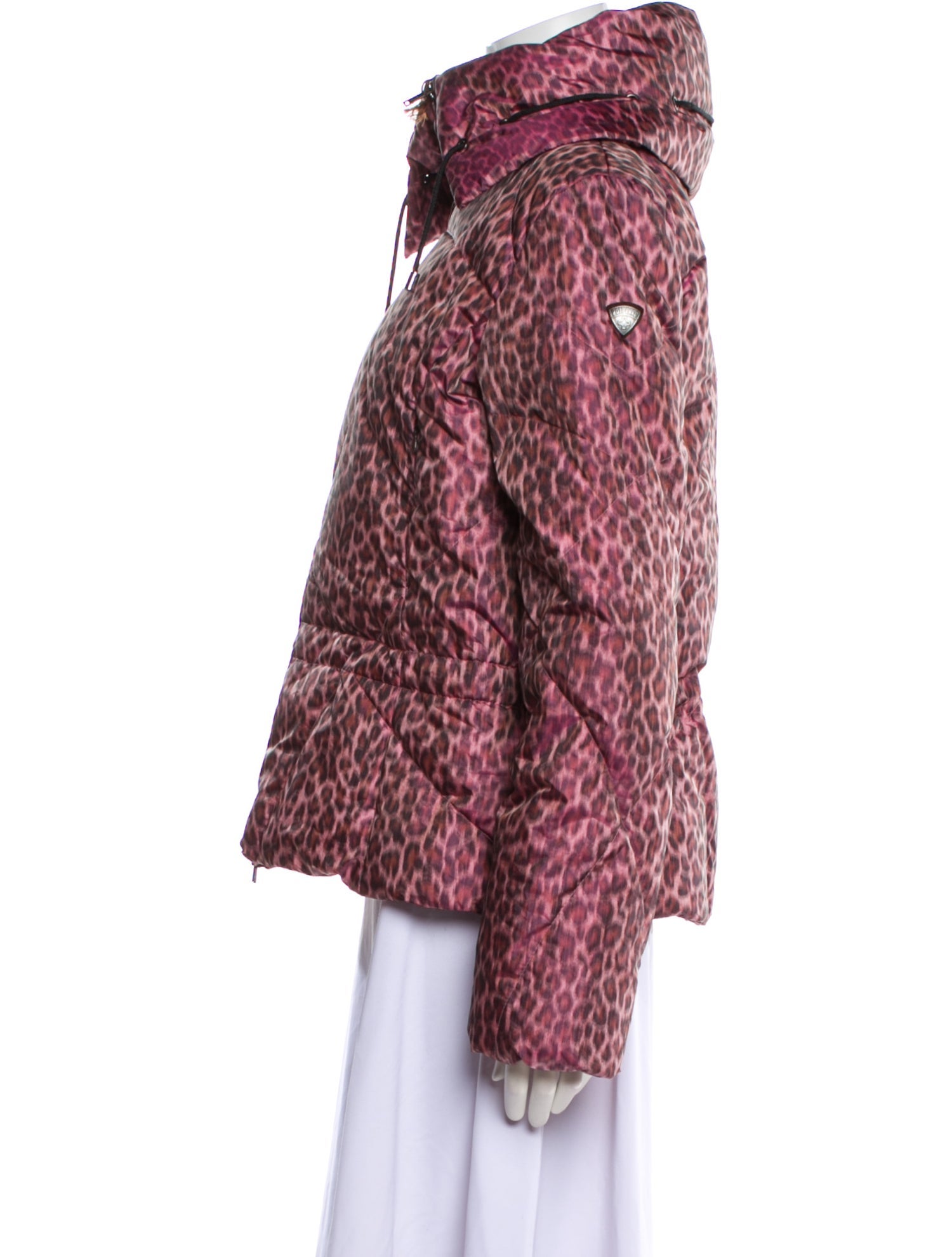 Post Card Tweed Pattern Down Jacket