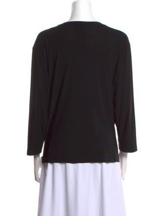 Post Card Printed V-Neck Blouse