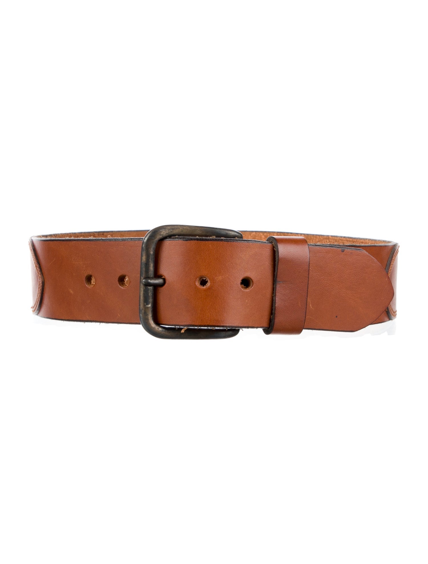 Post Card Wide Leather Waist Belt