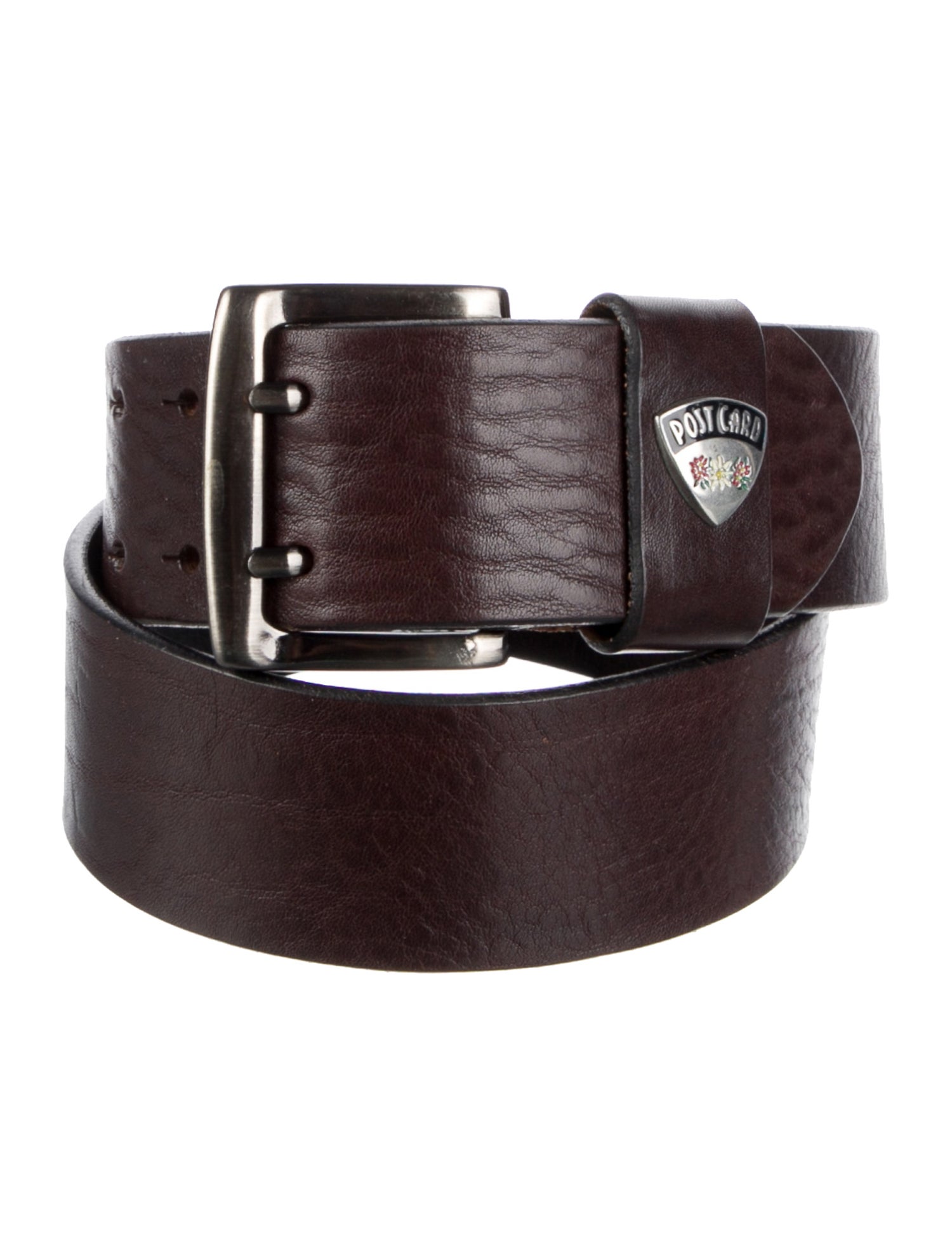 Post Card Wide Leather Belt