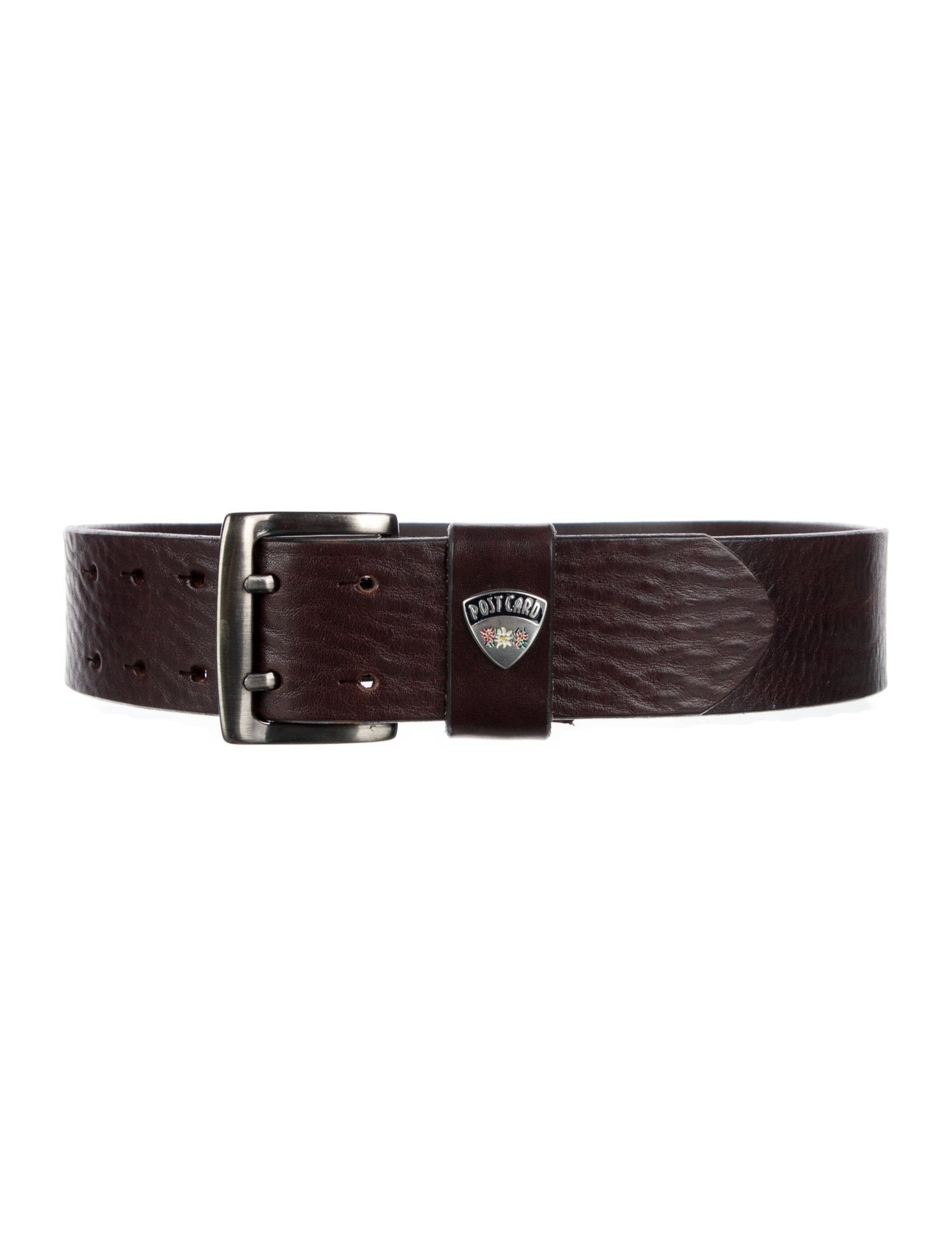 Post Card Wide Leather Belt