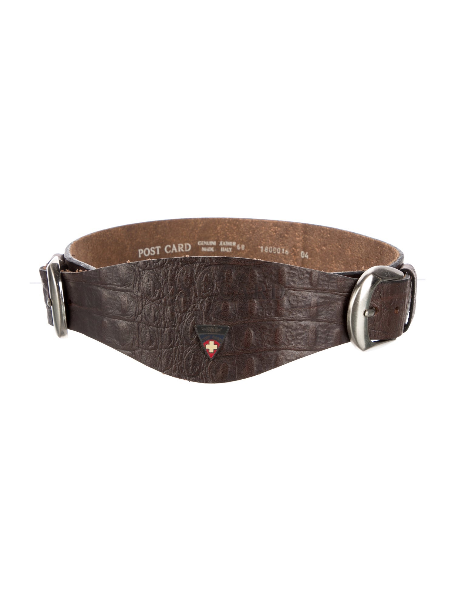Post Card Wide Leather Waist Belt