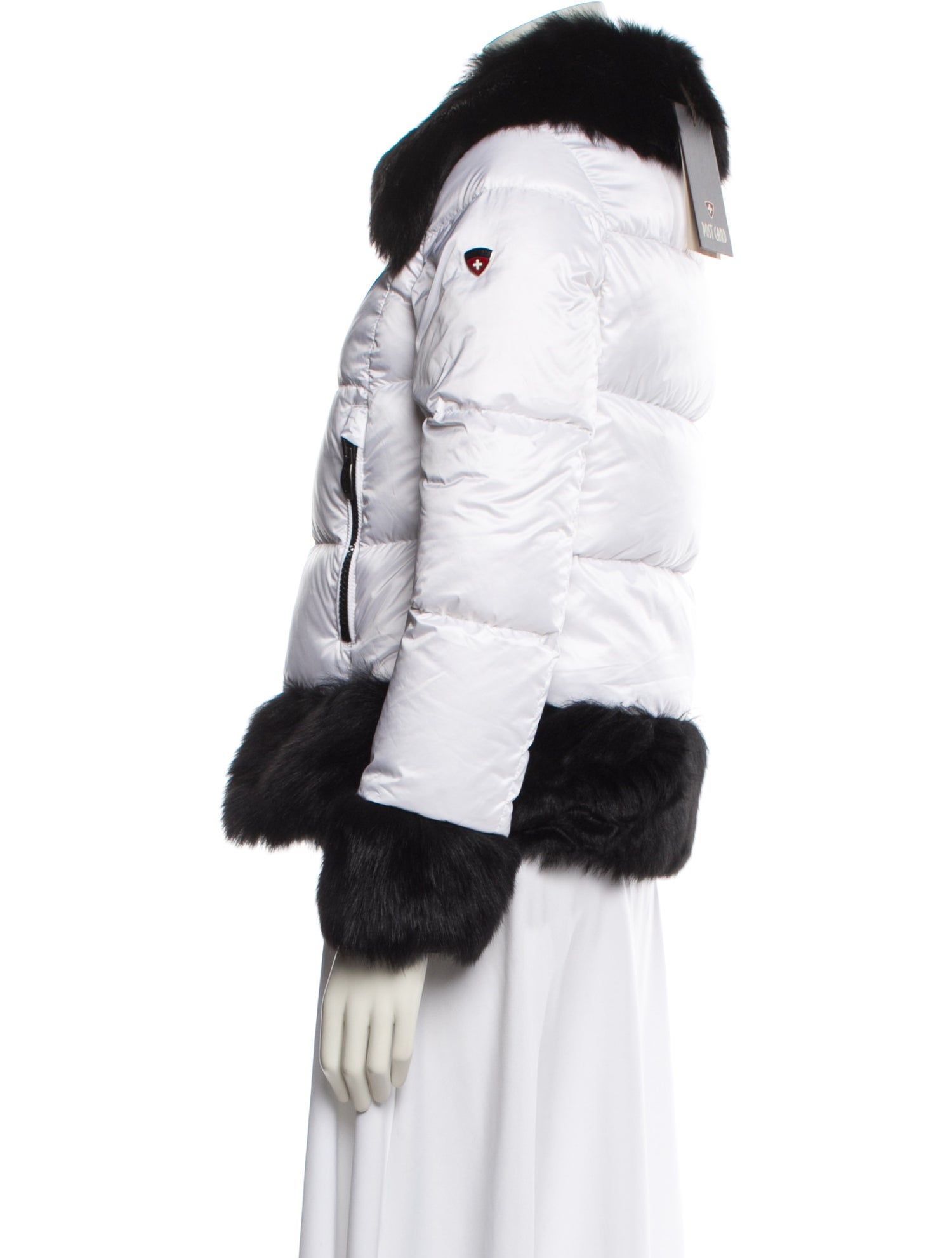 Post Card Faux Fur Coat w/ Tags