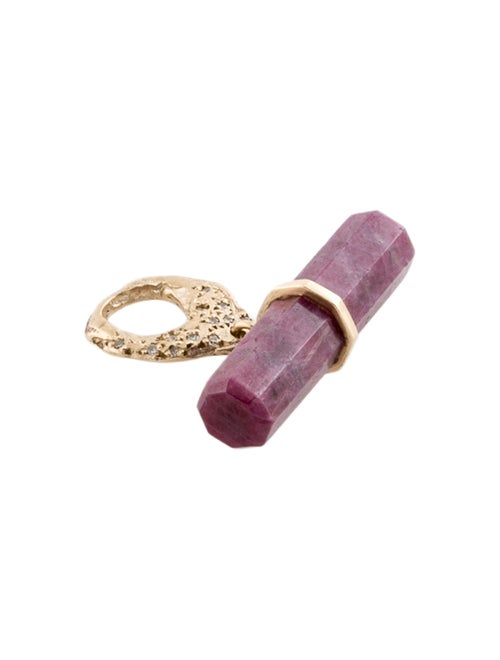 Pascale Monvoisin 9K Ruby & Diamond Iman Pendant