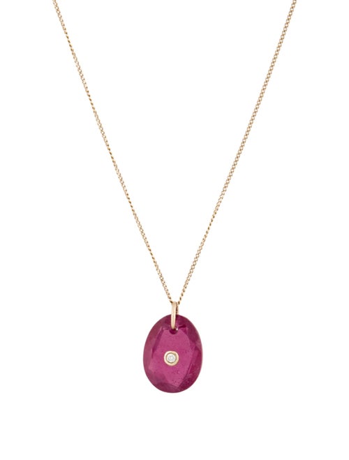 Pascale Monvoisin Glass-Filled Ruby & Diamond Orso Pendant Necklace