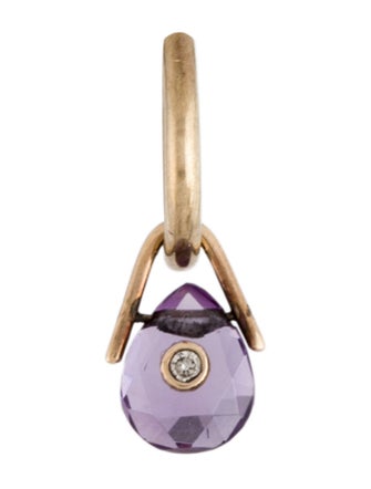 Pascale Monvoisin 9K Amethyst & Diamond Orso Single Drop Earring