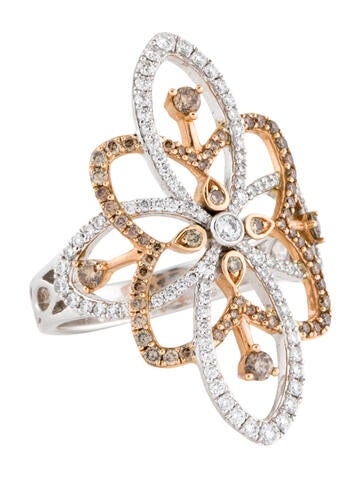 Peter Storm Cocktail Ring 18K Diamond 6.5