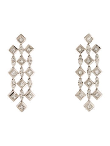 Peter Storm Drop 18K 2.38ct Diamond Earrings