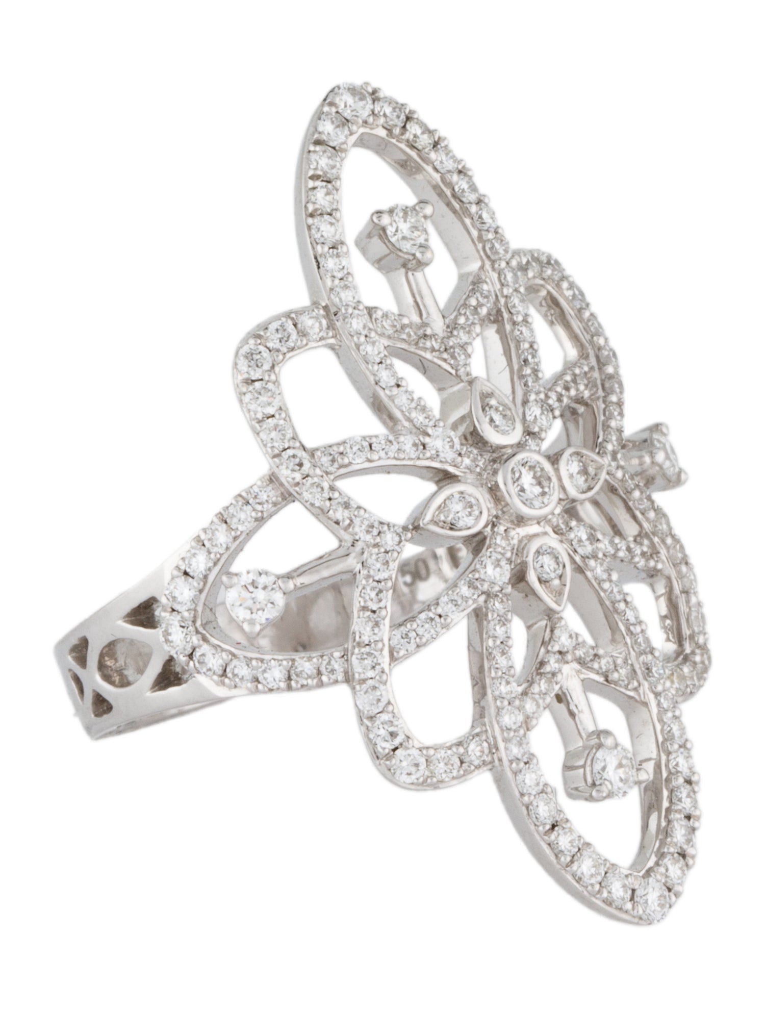 Peter Storm 18K Diamond Pavé Open Work Ring