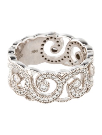 Peter Storm 18K Diamond Spiral Scroll Band