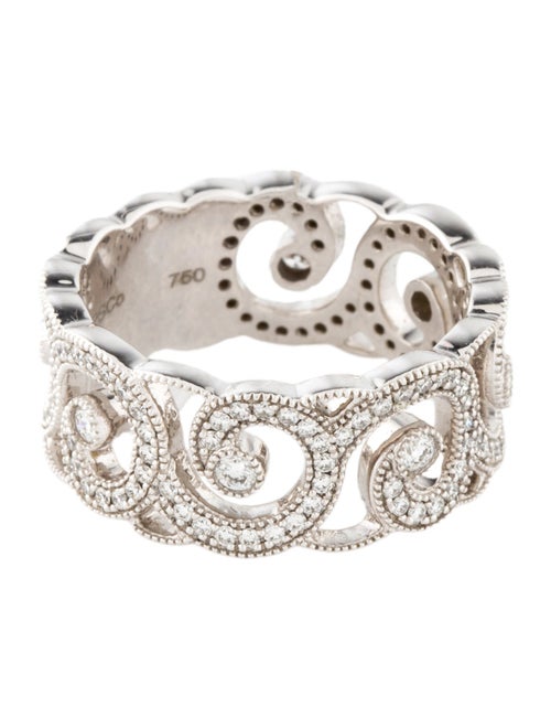 Peter Storm 18K Diamond Spiral Scroll Band