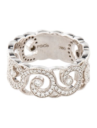 Peter Storm 18K Diamond Spiral Scroll Band