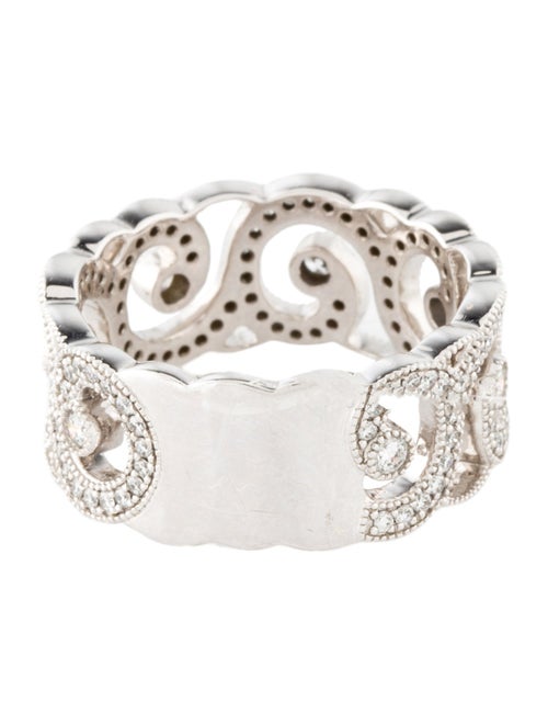 Peter Storm 18K Diamond Spiral Scroll Band