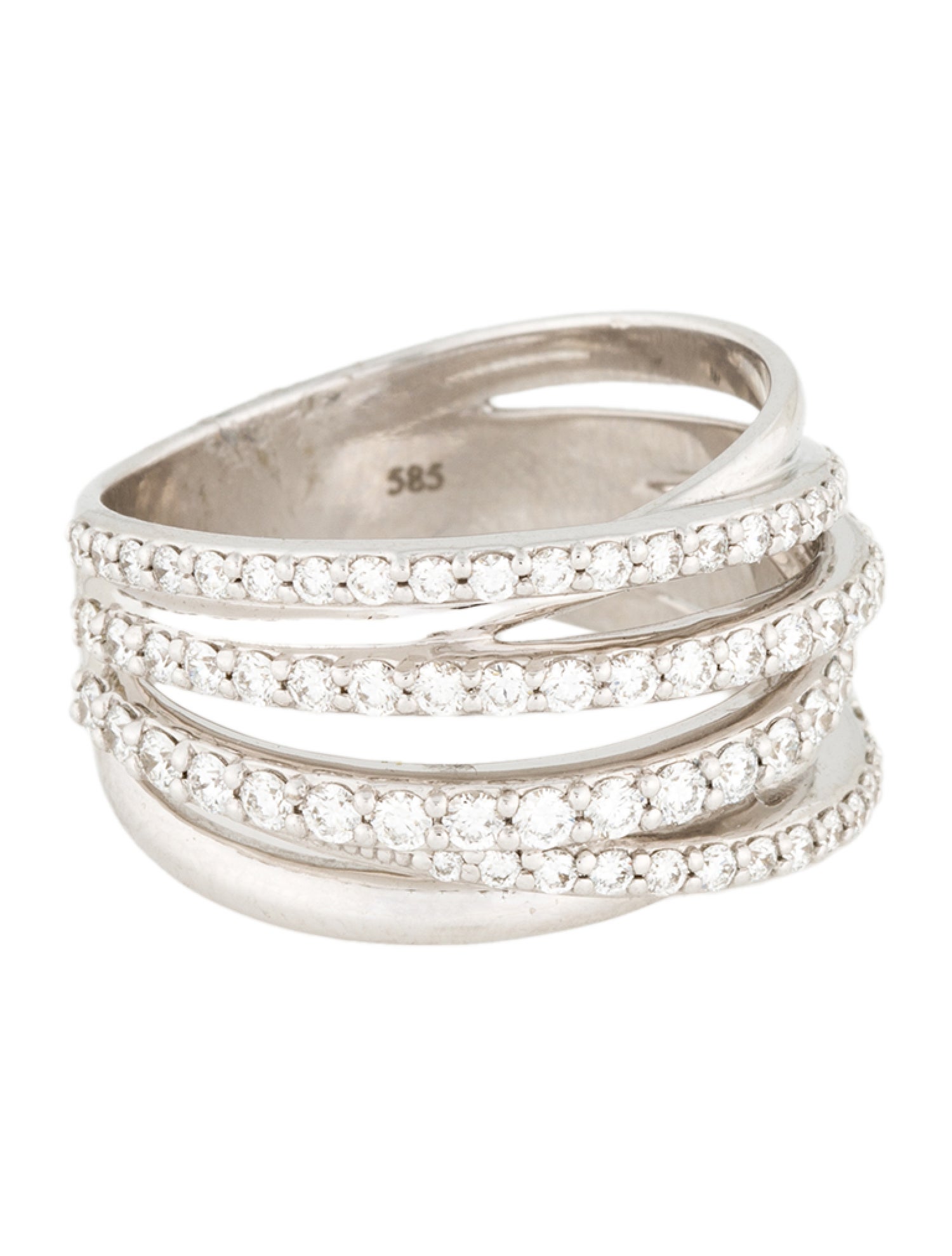 Peter Storm 14K 1.00ctw Diamond Multi-Row Band