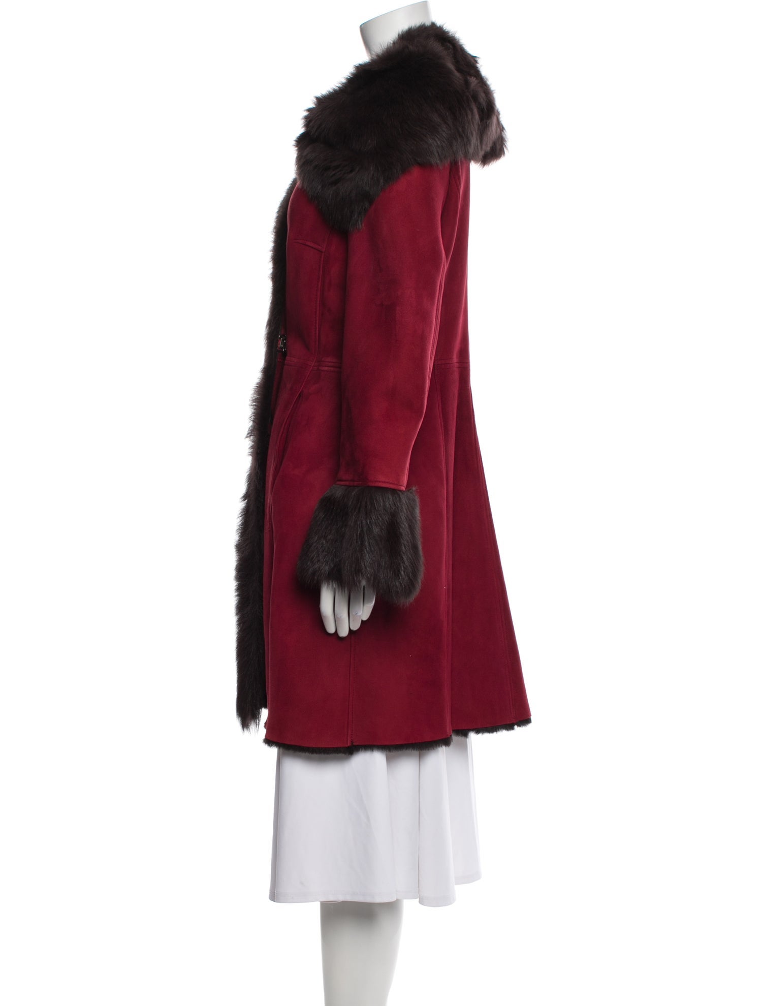 Pashaveneto Shearling Printed Faux Fur Coat