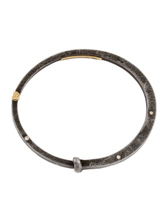Pat Flynn Scattered 9 Diamond Iron Nail Bracelet