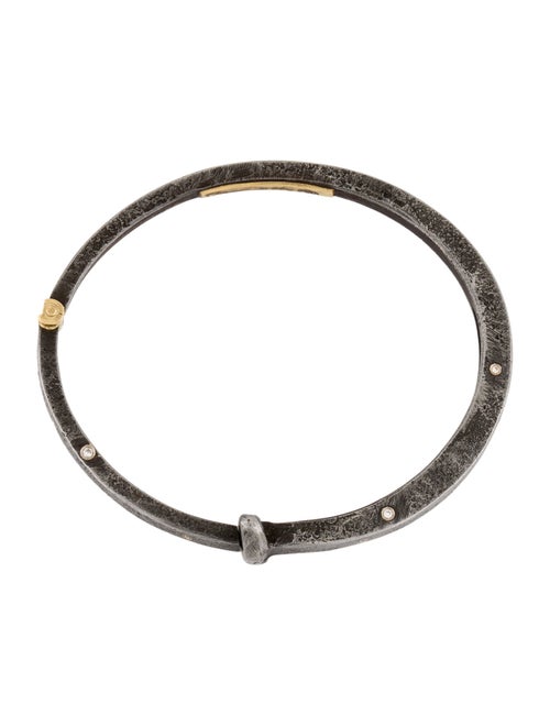 Pat Flynn Scattered 9 Diamond Iron Nail Bracelet