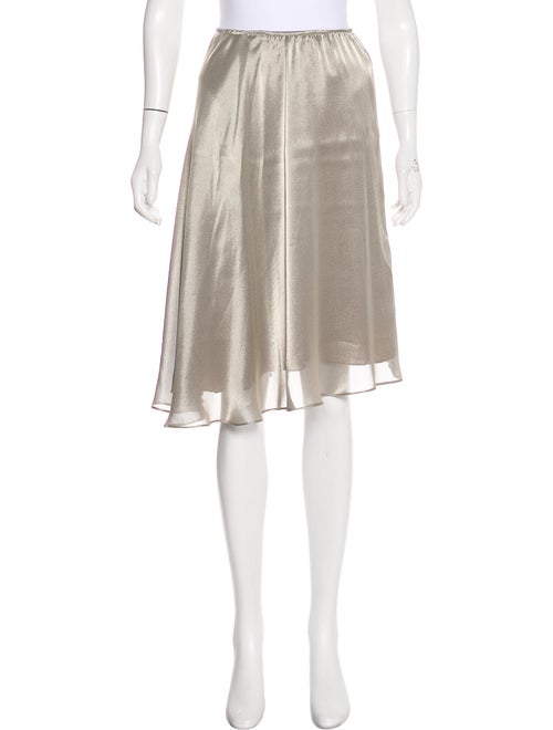 Peter Cohen Silk Metallic Skirt w/ Tags Metallic