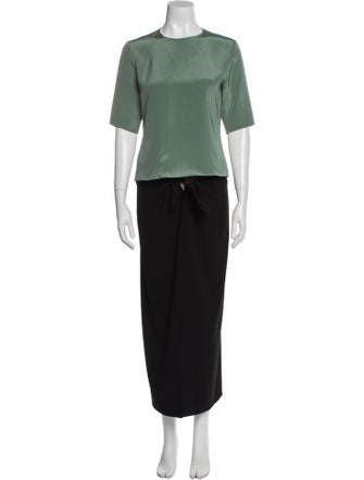 Peter Cohen Silk Colorblock Pattern Dress Set