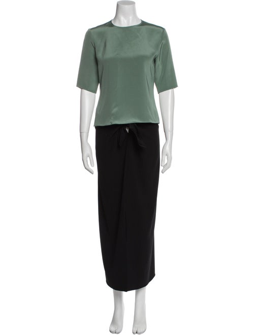 Peter Cohen Silk Colorblock Pattern Dress Set