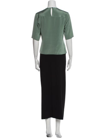 Peter Cohen Silk Colorblock Pattern Dress Set