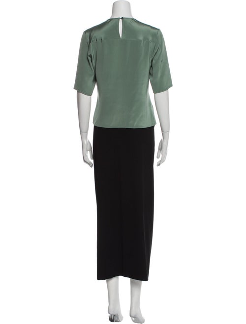 Peter Cohen Silk Colorblock Pattern Dress Set