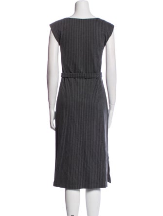 Peter Cohen Bateau Neckline Midi Length Dress