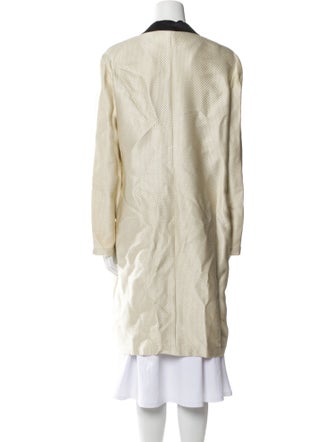 Peter Cohen Silk Colorblock Pattern Coat