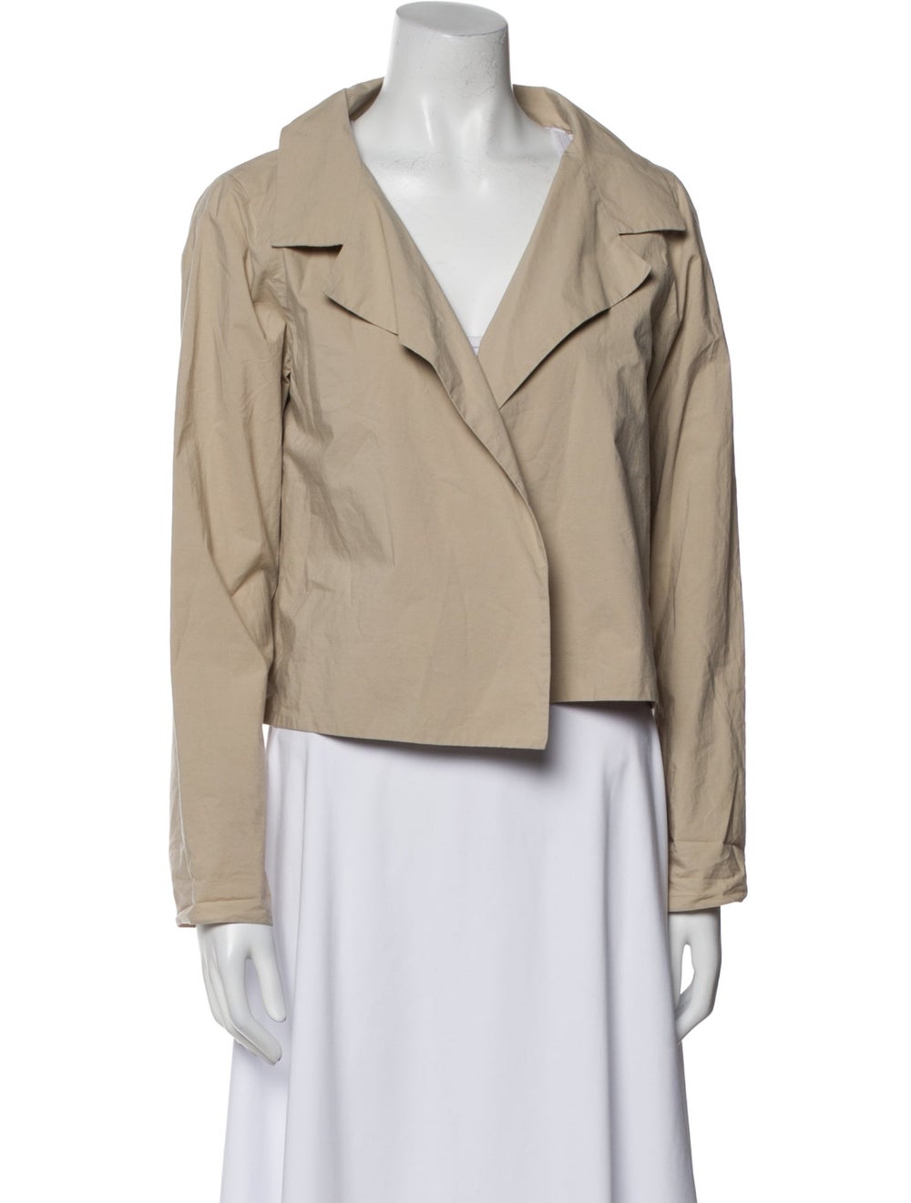 Peter Cohen Jacket Neutrals Pointed Collar Open F… - image 1