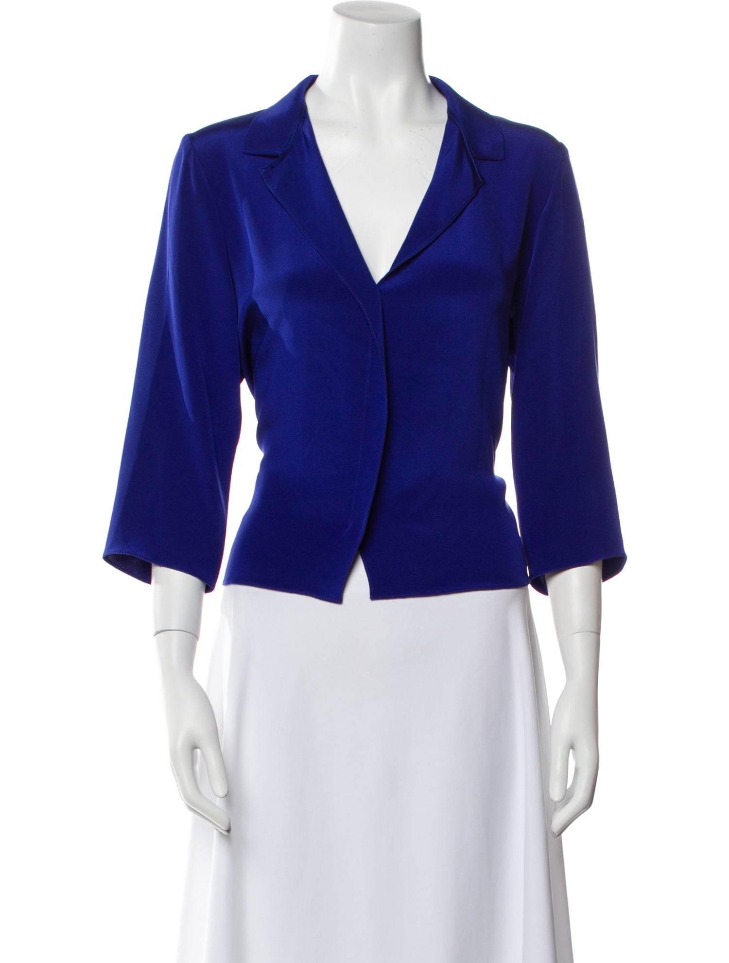 Peter Cohen Silk V-Neck Crop Top