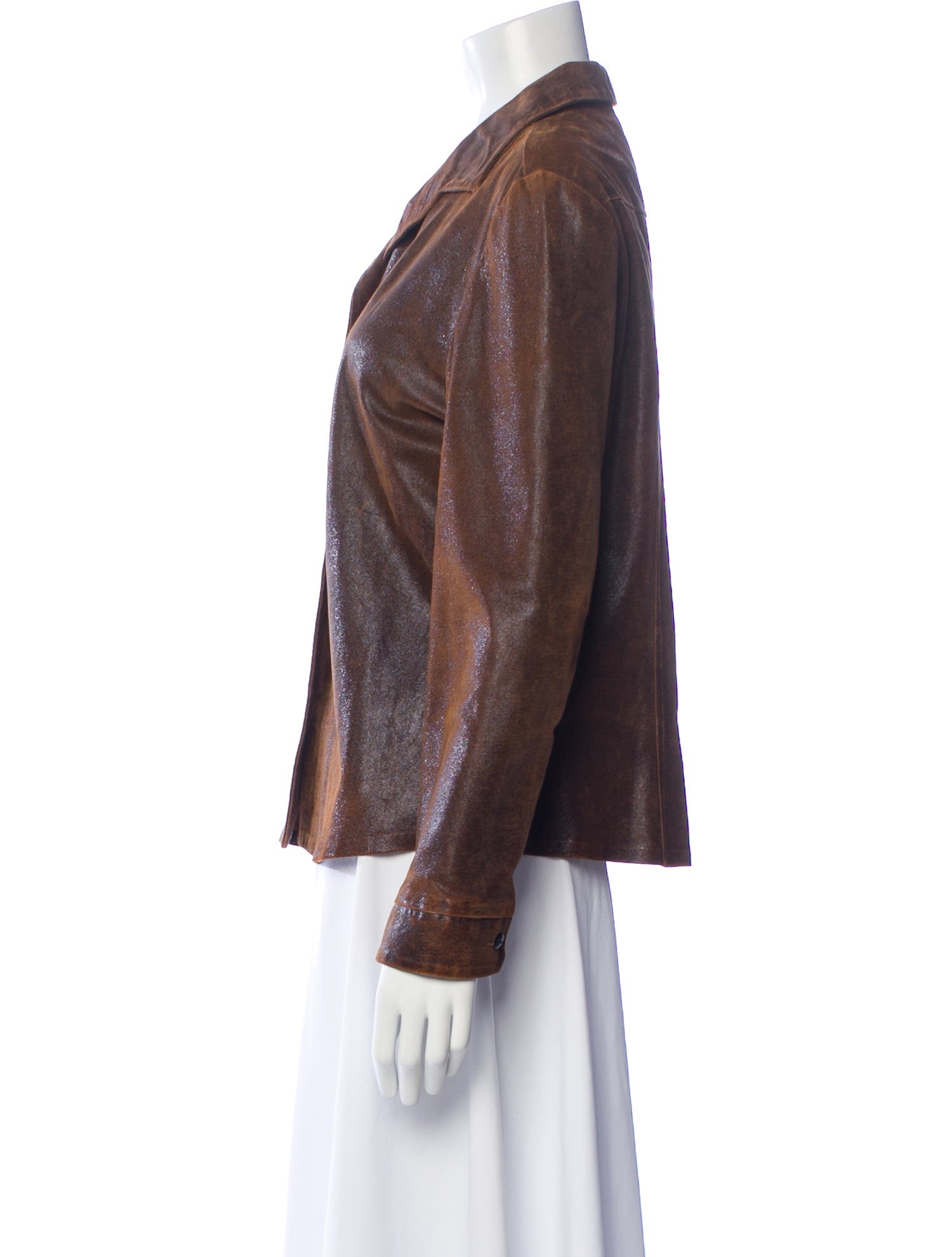 Peter Cohen Leather Long Sleeve Top