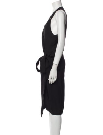 Petar Petrov Scoop Neck Midi Length Dress