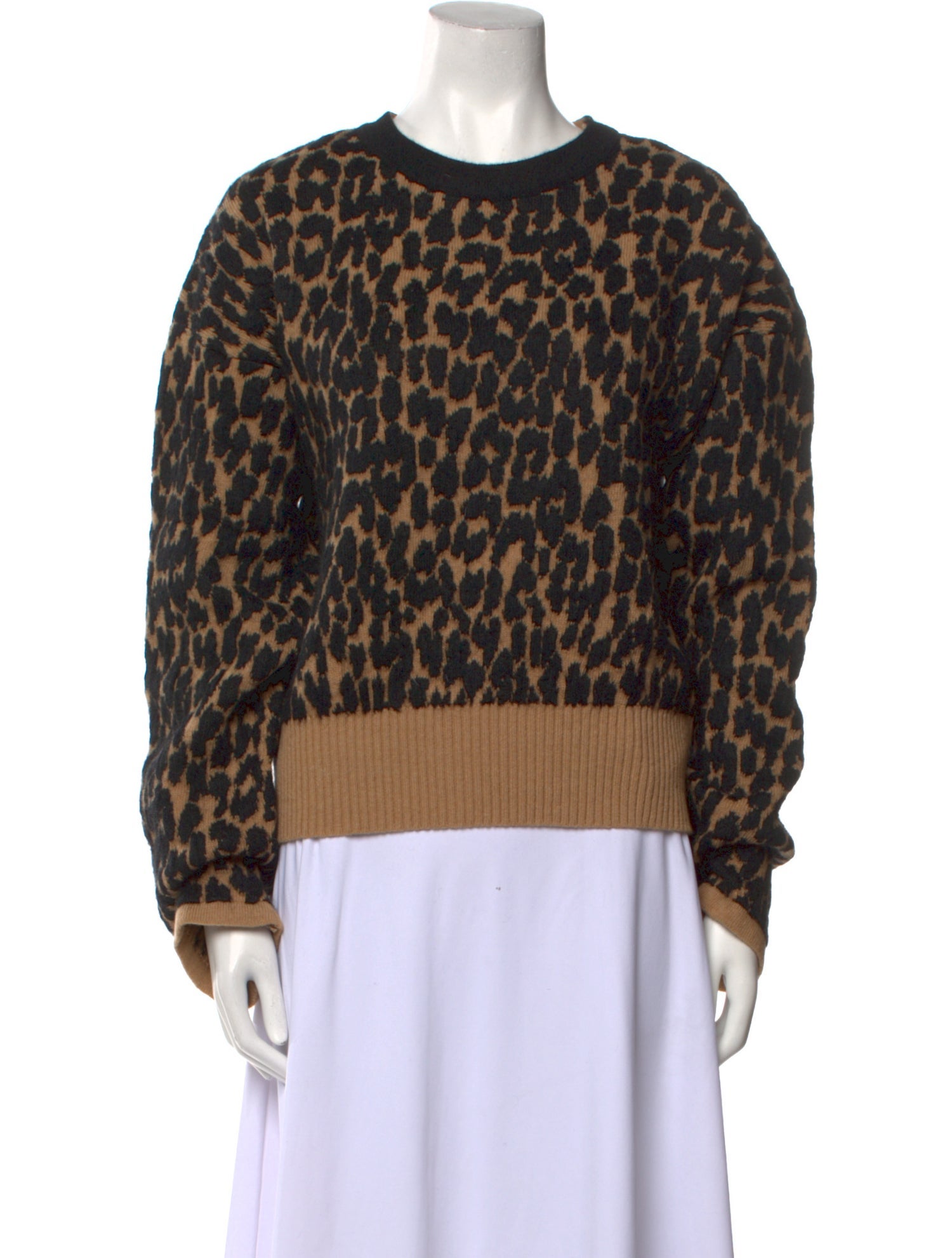 Petar Petrov Lambswool Animal Print Sweater