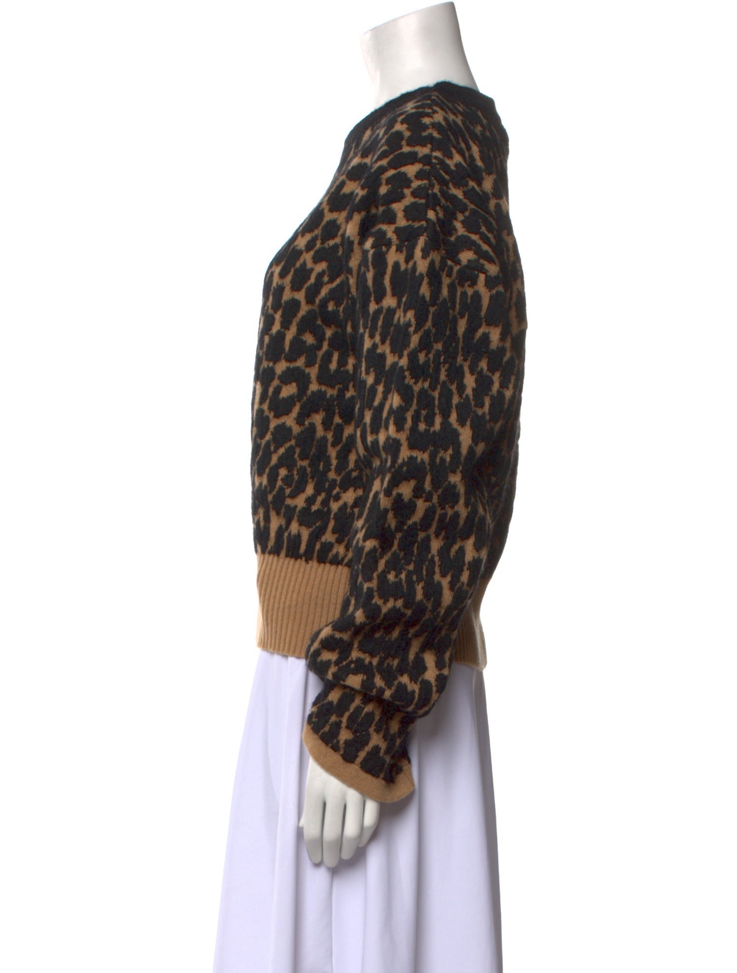 Petar Petrov Lambswool Animal Print Sweater