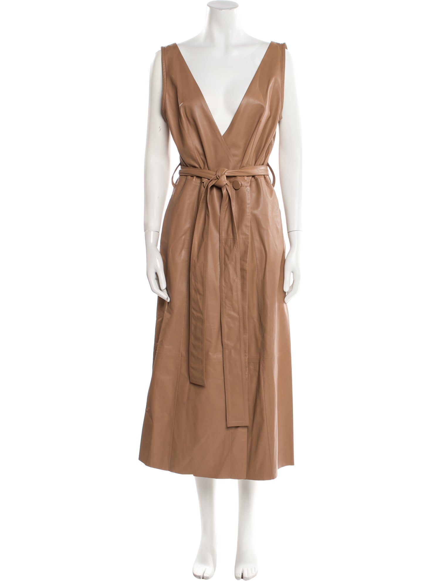 Petar Petrov Leather Long Dress