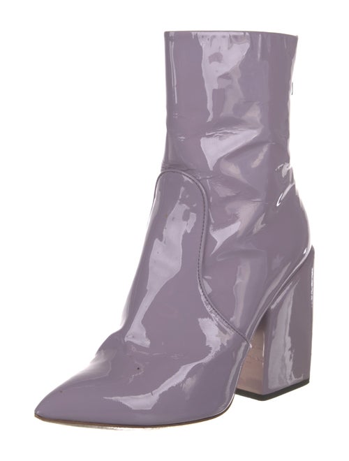 Petar Petrov Patent Leather Studded Accents Boots