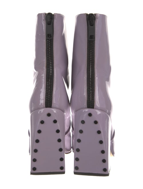 Petar Petrov Patent Leather Studded Accents Boots