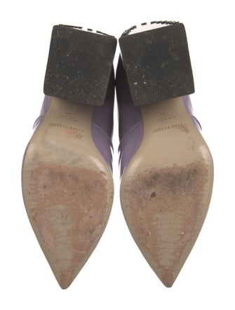 Petar Petrov Patent Leather Studded Accents Boots