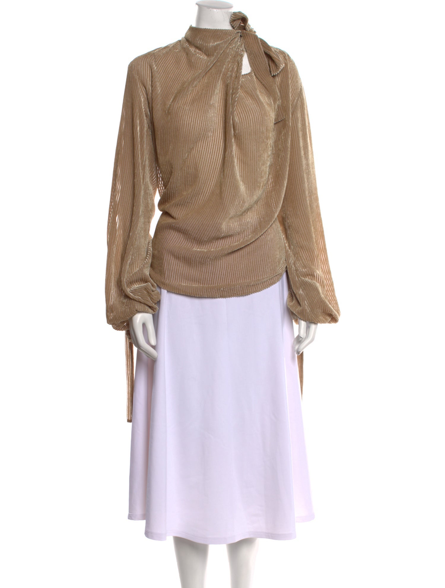 Petar Petrov Mock Neck Long Sleeve Blouse