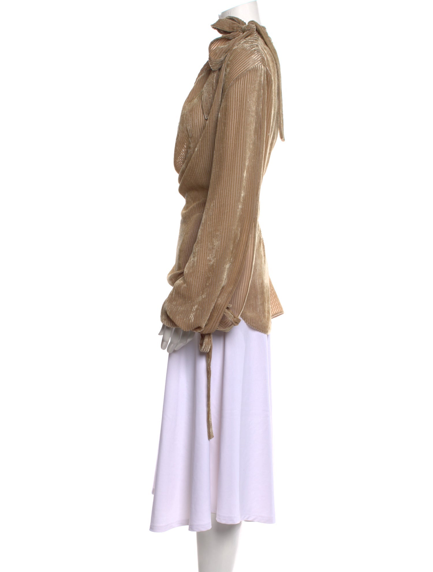 Petar Petrov Mock Neck Long Sleeve Blouse