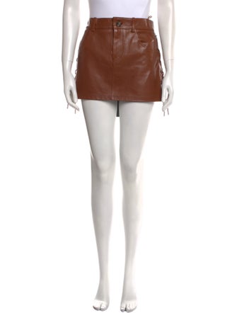 Petar Petrov Leather Mini Skirt