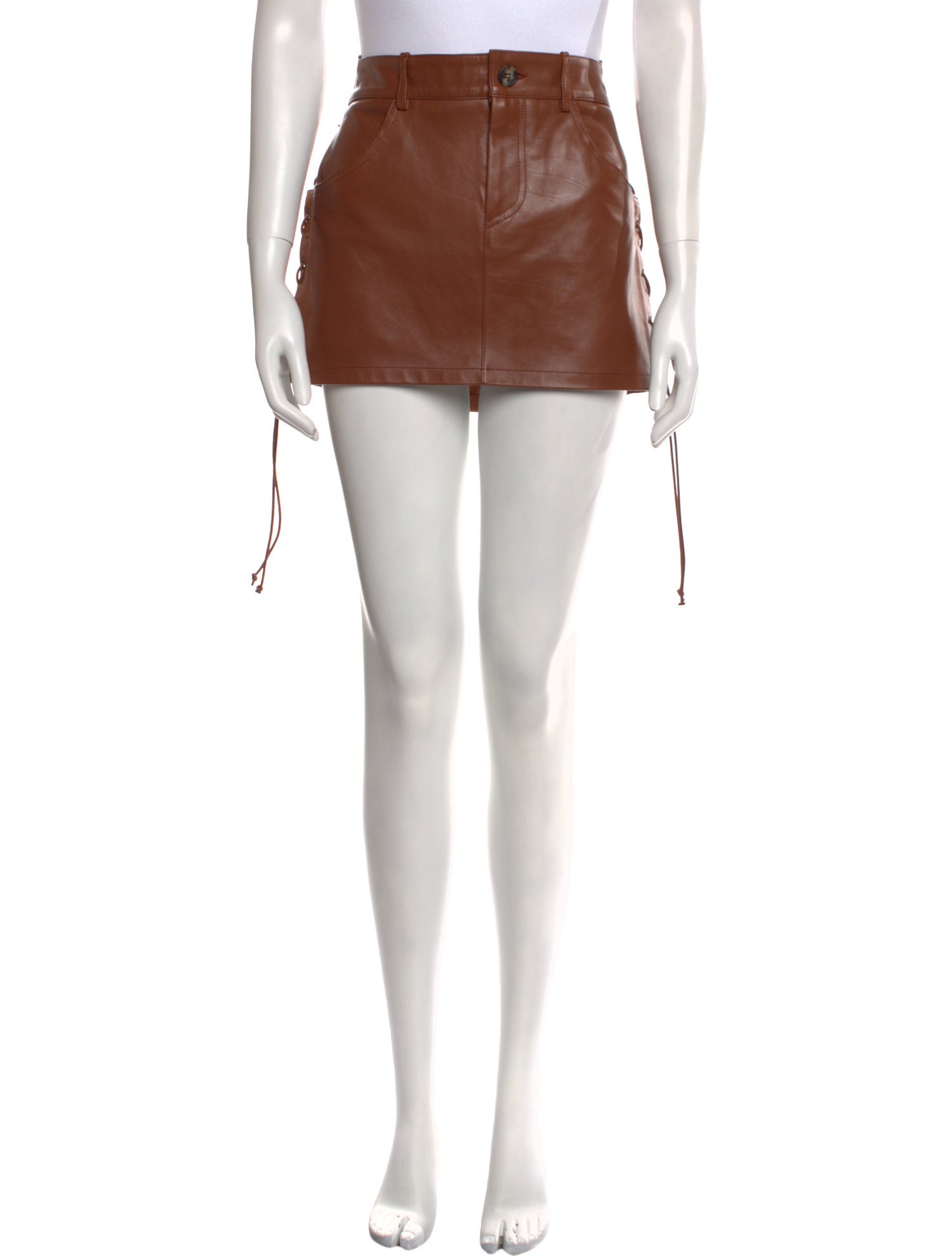 Petar Petrov Leather Mini Skirt