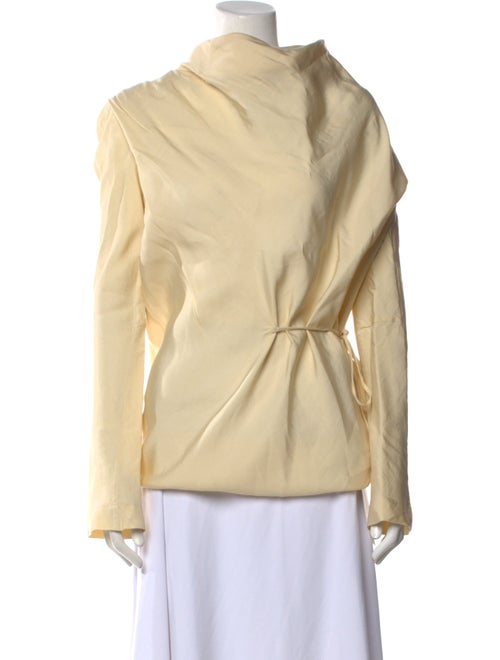 Petar Petrov Cowl Neck Long Sleeve Blouse